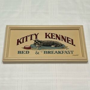 Kitty Kennel Bed & Breakfast Sign Wooden